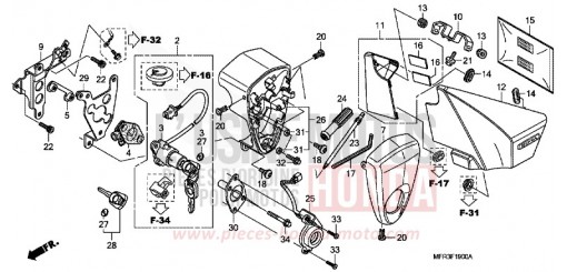 COUVERCLE LATERAL/OUTILS/COMMUTATEUR COMBINE VT1300CXAA de 2010